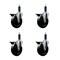 Service Caster 5'' Soft Rubber Swivel 1'' Expanding Stem Caster Set with Brake, 4PK SCC-EX20S514-SRS-PLB-1-4 - alternate 1